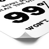 Om het één Percent Citaat te worden Poster (Hoek)