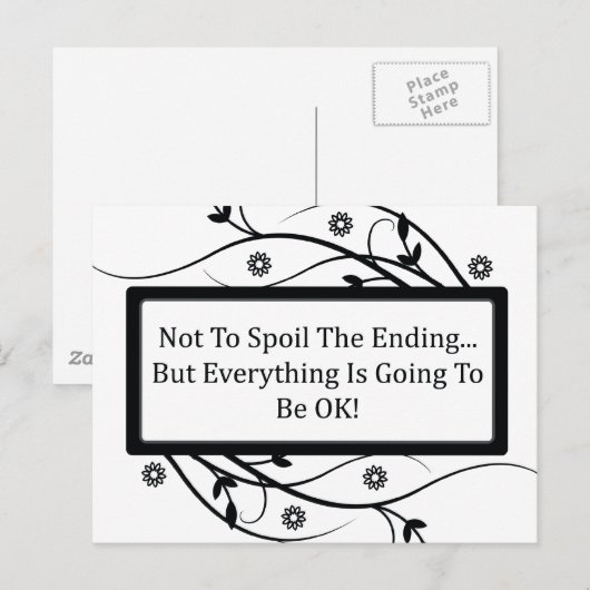 Om het einde niet te bederven briefkaart (Voorkant / Achterkant)