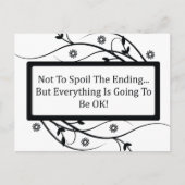 Om het einde niet te bederven briefkaart (Voorkant)