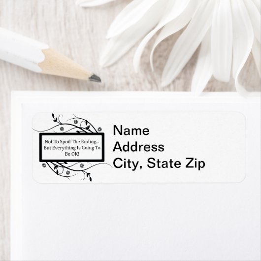 Om het einde niet te bederven etiket (Insitu)