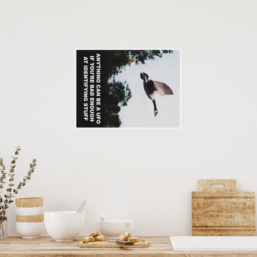 Om het even wat kan een UFO (middel) zijn Poster (Keuken)