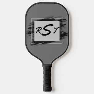 Om het even welk 3 Initiaal Monogram Zwarte Borste Pickleball Paddle