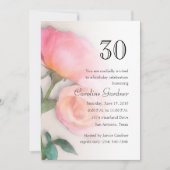 Om het even welk aantal de dag Uitnodiging roze Ro (Voorkant)