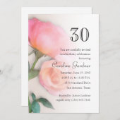 Om het even welk aantal de dag Uitnodiging roze Ro (Voorkant / Achterkant)