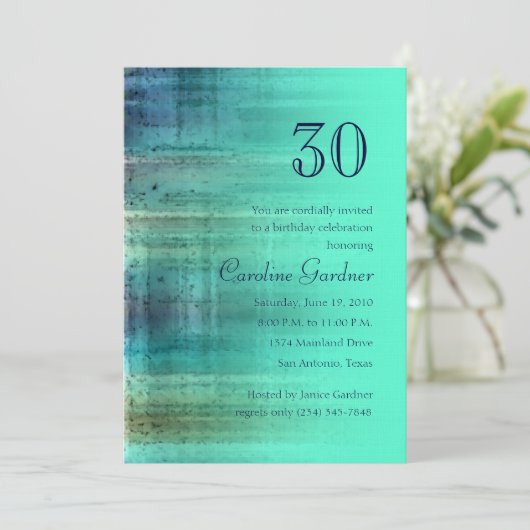 Om het even welk Aantal de Uitnodiging Aqua van de (Staand voorkant)