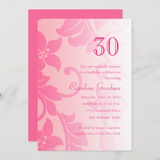 Om het even welk Aantal de Uitnodiging van de Dag (Voorkant / Achterkant)