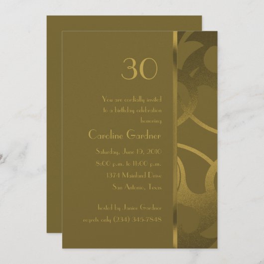 Om het even welk Aantal de Uitnodiging van de Dag (Voorkant / Achterkant)