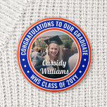 Om het even welk Afstuderen van de Tekst de Foto C Ronde Button 5,7 Cm<br><div class="desc">Zeg felicitaties en show je trots voor de afstuderen foto's met coole, aangepaste knoppen / badges. (AFBEELDING PLACEMENT TIP: Een gemakkelijke manier om een foto precies te centreren hoe u wilt is het te bebouwen alvorens aan de website van Zazzle te uploaden.) Alle tekst is eenvoudig te personaliseren met naam,...</div>