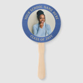 Om het even welk Citaat 2 de Foto die Blauw en Gol Handwaaier (Achterkant)