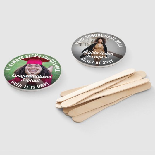 Om het even welk Citaat 2 de Inspirerend Afstudere Handwaaier (Niet-gemonteerd)