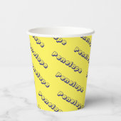 Om het even welk de Naam van de Kleur van het Aang Papieren Bekers (Achterkant)