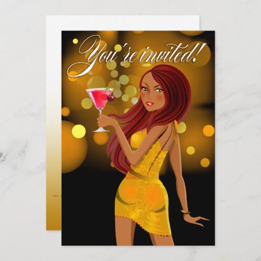 Om het even welk Doel Partij Geel van de Viering Kaart (Voorkant / Achterkant)