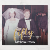 OM HET EVEN WELK JAAR - 50ste Jubileum en foto van Bier Etiket (Enkel label)