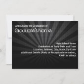 Om het even welk jaar~Black Swirl Photo Afstuderen Kaart (Achterkant)