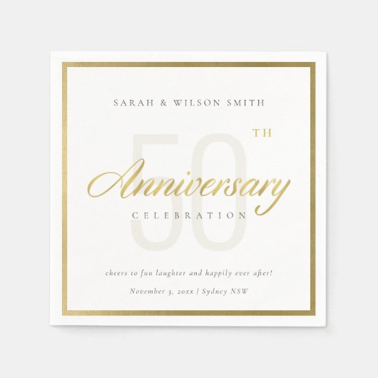 OM HET EVEN WELK JAAR ELEGANT GOLD TYPOGRAPHY JUBI SERVET (Voorkant)