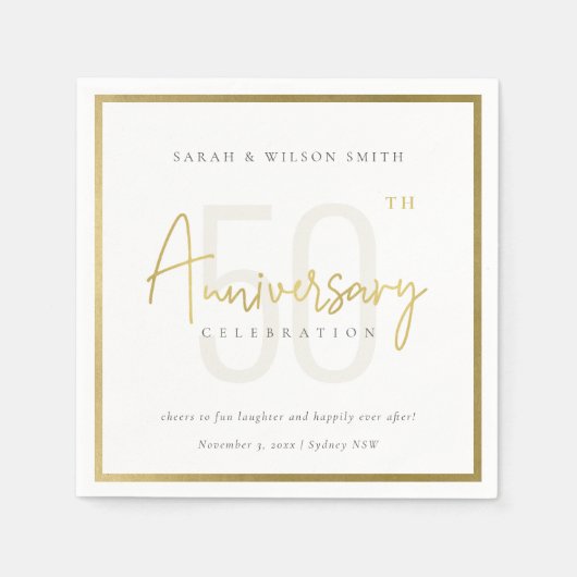 OM HET EVEN WELK JAAR ELEGANT GOLD TYPOGRAPHY JUBI SERVET (Voorkant)