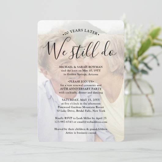 OM HET EVEN WELK Jubileum 2 de Bekleding van de Fo Kaart (Staand voorkant)