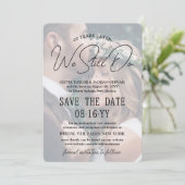 OM HET EVEN WELK Jubileum 2 de Bekleding van de Fo Save The Date (Staand voorkant)