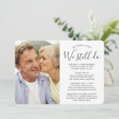 OM HET EVEN WELK Jubileum 2 Foto wij nog Vow Renew Kaart (Staand voorkant)