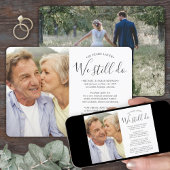 OM HET EVEN WELK Jubileum 2 Foto wij nog Vow Renew Kaart