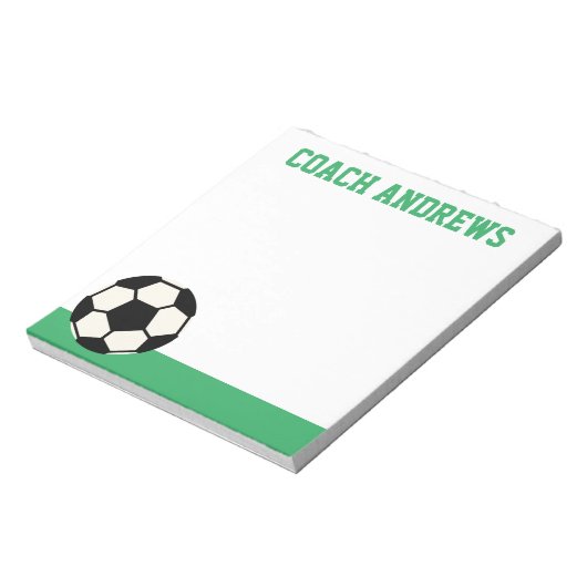 Om het even welk Kleuren Voetbal Gepersonaliseerd  Notitieblok (Linkerzijde)