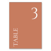 OM HET EVEN WELK Minimumaantal Terracotta Wedding Kaart (Achterkant)