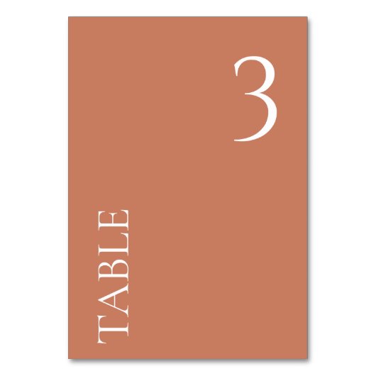 OM HET EVEN WELK Minimumaantal Terracotta Wedding Kaart (Voorkant)