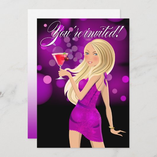 Om het even welk paars van de Partij van het Doel Kaart (Voorkant / Achterkant)