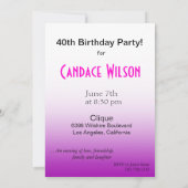 Om het even welk paars van de Partij van het Doel Kaart (Achterkant)