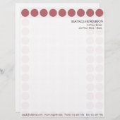om het even welk Patroon van de Dots van de Polka Briefhoofd Ontwerp (Voorkant / Achterkant)