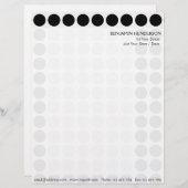  om het even welk Patroon van de Dots van de Polka Persoonlijk Briefhoofd (Voorkant / Achterkant)
