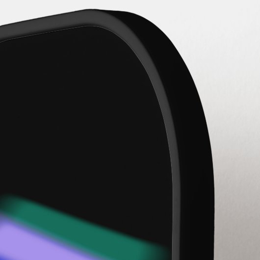 Om het even welke 3 Initiaal Monogram Zacht VerfSl Pickleball Paddle (Links Detail)