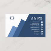 Om het even welke 3 kleuren Geometric met Logo Blu Visitekaartje (Achterkant)