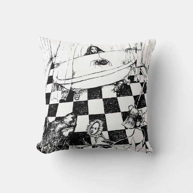 OM HET EVEN WELKE ACHTERGRONDKLEUR! Hiding van de  Kussen (Voorkant)