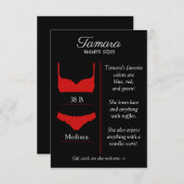 OM HET EVEN WELKE ACHTERGRONDKLEUR: Lingeriegroott Informatiekaartje (Voorkant / Achterkant)