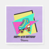 OM HET EVEN WELKE AGE 90 retro gepersonaliseerd sc Servet (Voorkant)