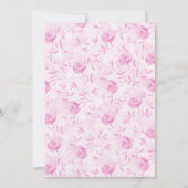 Om het even welke Age Floral Pink Rose 90th Manusc Kaart (Achterkant)