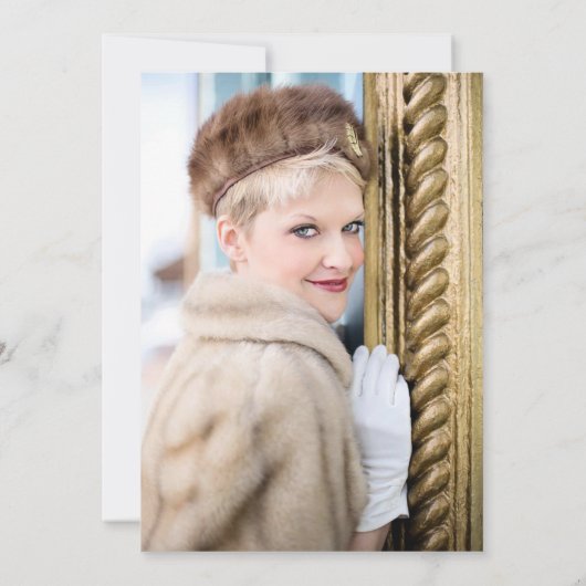 OM HET EVEN WELKE AGE Retro Birthday Cocktail Part Kaart (Achterkant)