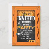 OM HET EVEN WELKE AGE Retro Chalkboard Birthday Pa Kaart (Voorkant)