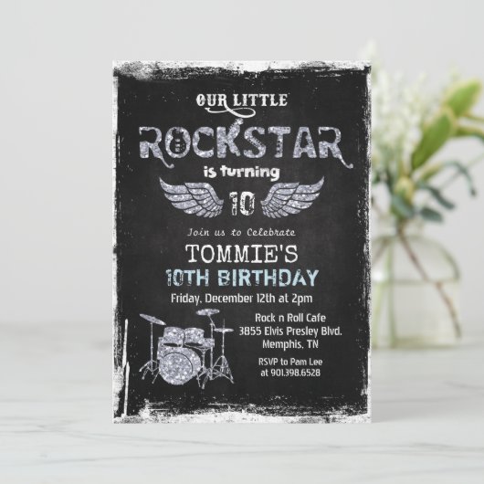 OM HET EVEN WELKE AGE - Rockstar drum plaatste de Kaart (Staand voorkant)