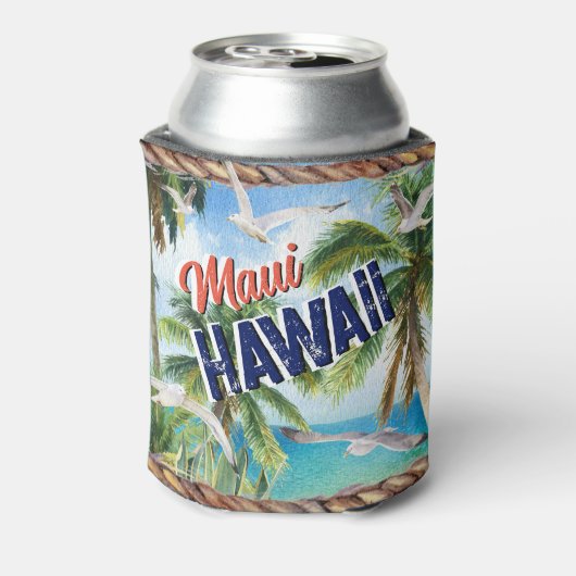 OM HET EVEN WELKE  Beach Vacation Cool Surf Shop Blikjeskoeler (Blikje Achterkant)