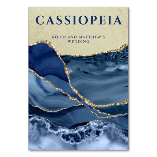 Om het even welke Constellatienaam, Blauwe en Goud Kaart (Achterkant)