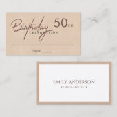 OM HET EVEN WELKE EENVOUDIGE ELEGANTE ZACHTPINK BI VISITEKAARTJE (Voorkant / Achterkant)