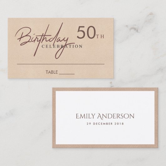 OM HET EVEN WELKE EENVOUDIGE ELEGANTE ZACHTPINK BI VISITEKAARTJE (Voorkant / Achterkant)