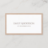 OM HET EVEN WELKE EENVOUDIGE ELEGANTE ZACHTPINK BI VISITEKAARTJE (Achterkant)