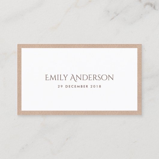 OM HET EVEN WELKE EENVOUDIGE ELEGANTE ZACHTPINK BI VISITEKAARTJE (Achterkant)