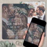 OM HET EVEN WELKE Jubileum 2 Foto & Wittekst wij n Save The Date<br><div class="desc">kondig het vrolijke nieuws van uw aanstaande verjaardagsviering met de unieke bekleding van de douanefoto "nog doen wij"sparen de datumuitnodigingen aan. De twee foto's en alle formuleringen zijn eenvoudig te personaliseren voor een jaar geleden. Het is ook perfect voor een volgende bruiloft, een herroepingsceremonie of een receptie van 1 jaar....</div>