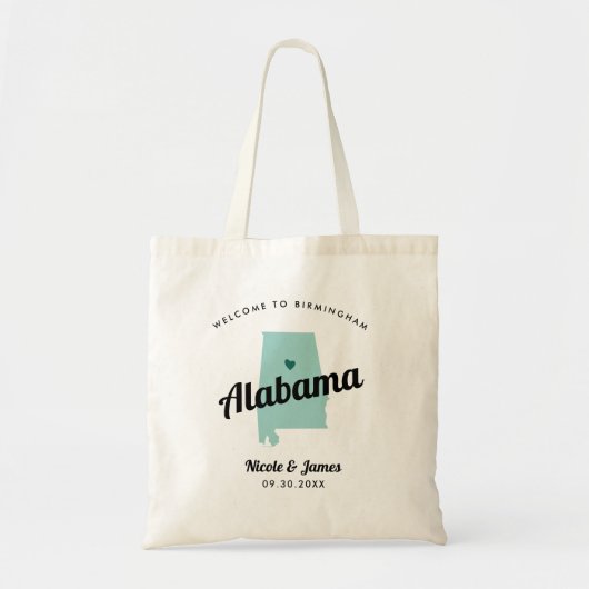 Om het even welke Kleur Alabama Destination Weddin Tote Bag (Voorkant)