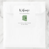 Om het even welke Kleur Arizona Weddenschap Welkom Vierkante Sticker (Tas)