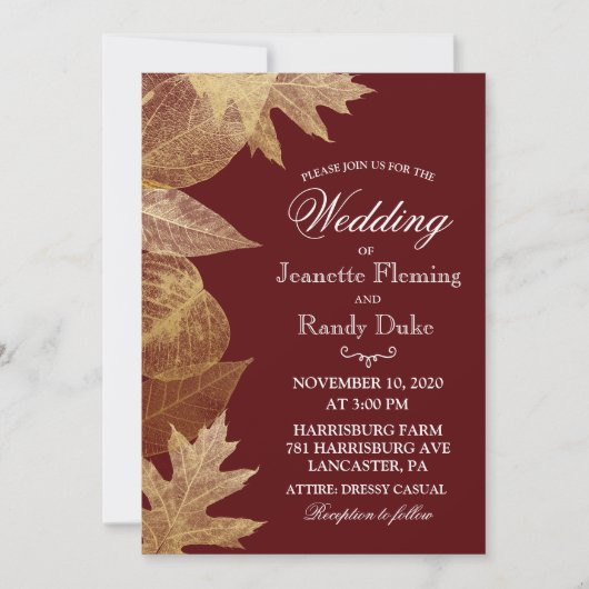 OM HET EVEN WELKE KLEUR - de Autumn - de Uitnodigi Kaart (Voorkant)